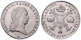Franz II. 1792 - 1806
 Kronentaler 1794 M Mailand. 29,54g. min. berieben. Her. 489 vz/stgl