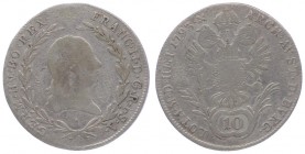 Franz II. 1792 - 1806
 10 Kreuzer 1793 A Wien. 3,56g. Her. 833 s/ss