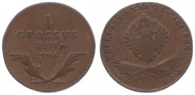 Franz II. 1792 - 1806
 I Grossus 1794 für Polen. Wien. 3,84g. Her. 1225 f.ss