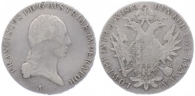 Franz I. 1806 - 1835
 Taler 1815 A Wien. 27,90g. Fr. 137 f.ss