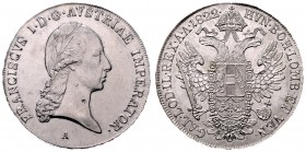 Franz I. 1806 - 1835
 Taler 1822 A Wien. 28,05g. win. Sf. am Hals. Fr. 163 vz/stgl