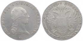 Franz I. 1806 - 1835
 Taler 1822 G Nagybanya. 28,00g. Fr. 167 f.ss