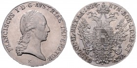 Franz I. 1806 - 1835
 Taler 1824 E Karlsburg. 28,25g. Fr. 178 vz