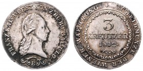 Franz I. 1806 - 1835
 3 Kreuzer 1812 B versilbert. Kremnitz. 12,87g. win. Hsp. Fr. 518 ss