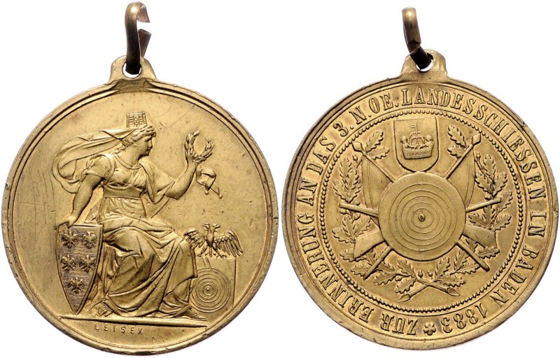 Franz Joseph I. 1848 - 1916
 Schützenmedaille - Me 1883 Schützenpreis auf das I...