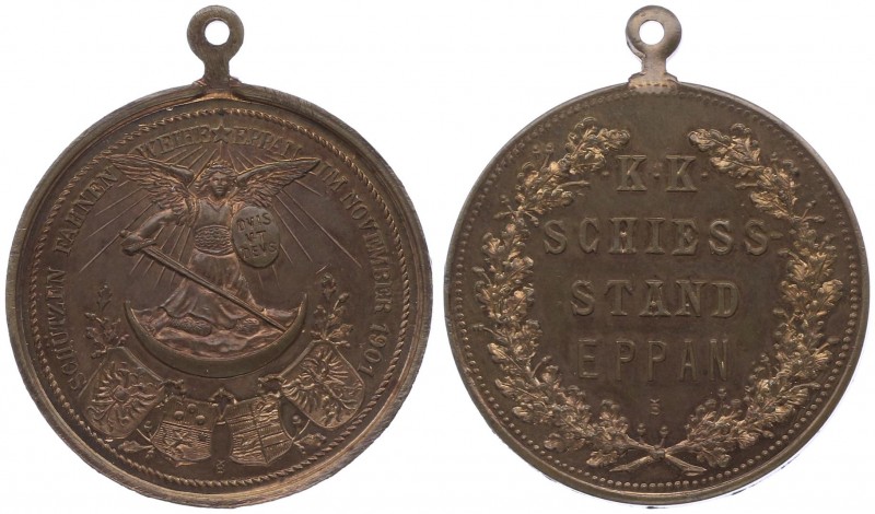 Franz Joseph I. 1848 - 1916
 Br - Schützenmedaille 1901 auf die Schützen-Fahnen...