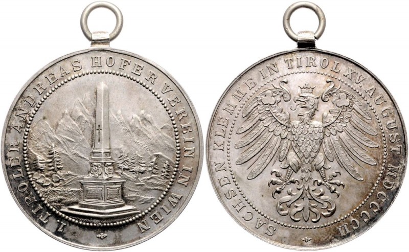 Franz Joseph I. 1848 - 1916
 Br - Medaille 1902 versilbert, auf den 1. Andreas ...