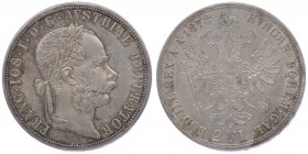 Franz Joseph I. 1848 - 1916
 2 Gulden 1878 Wien. 24,69g. Fr. 1377 vz