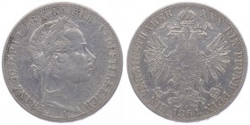 Franz Joseph I. 1848 - 1916
 Vereinstaler 1864 A Wien. 18,36g. Fr. 1418 f.ss