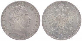 Franz Joseph I. 1848 - 1916
 Gulden 1860 A Wien. 12,34g. Fr. 1456 stgl