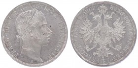 Franz Joseph I. 1848 - 1916
 Gulden 1862 A Wien. 12,46g. Fr. 1464 vz