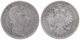 Franz Joseph I. 1848 - 1916
 Gulden 1863 A Wien. 12,38g. Fr. 1468 vz