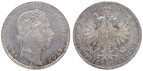 Franz Joseph I. 1848 - 1916
 Gulden 1864 A Wien. 12,36g. Fr. 1472 vz/stgl