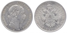 Franz Joseph I. 1848 - 1916
 20 Kreuzer 1853 A Wien. 4,42g. Fr. 1564 vz