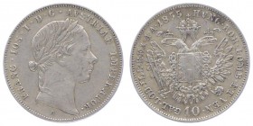 Franz Joseph I. 1848 - 1916
 10 Kreuzer 1855 A Wien. 2,22g. Fr. 1587 f.vz