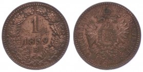 Franz Joseph I. 1848 - 1916
 1 Kreuzer 1859 B Kremnitz. 3,32g. Fr. 1650 stgl