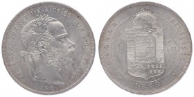 Franz Joseph I. 1848 - 1916
 1 Forint 1879 KB Kremnitz. 12,34g. Fr. 1783 vz/stgl