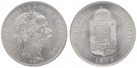 Franz Joseph I. 1848 - 1916
 1 Forint 1879 KB Kremnitz. 12,35g. Fr. 1783 stgl