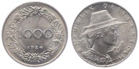 1. Republik 1918 - 1933 - 1938
 1000 Kronen 1924 Wien stgl