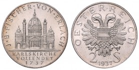 1. Republik 1918 - 1933 - 1938
 2 Schilling 1937 Fischer von Erlach. Wien PP