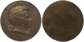 2. Republik 1945 - heute
 Bronzemedaille o. J. Wolfgang Amadeus Mozart 1756 - 1791, einseitig, von Hartig, Dm 75 mm. Wien. 149,13g. Niggl. 1377 vz