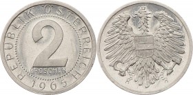 2. Republik 1945 - heute
 2 Groschen 1965 Wien PP