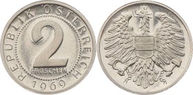 2. Republik 1945 - heute
 2 Groschen 1969 Wien PP