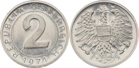 2. Republik 1945 - heute
 2 Groschen 1971 Wien PP