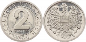 2. Republik 1945 - heute
 2 Groschen 1985 Wien PP