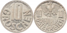 2. Republik 1945 - heute
 10 Groschen 1969 Wien PP