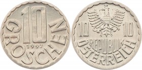 2. Republik 1945 - heute
 10 Groschen 1997 Wien hgh