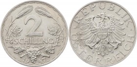 2. Republik 1945 - heute
 2 Schilling 1947 Wien vz/stgl
