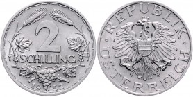2. Republik 1945 - heute
 2 Schilling 1952 Wien vz
