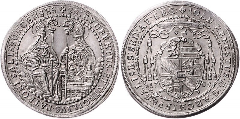 Salzburg - Erzbistum Johann Ernst Graf Thun Hohenstein 1687 - 1709
 1/2 Taler 1...