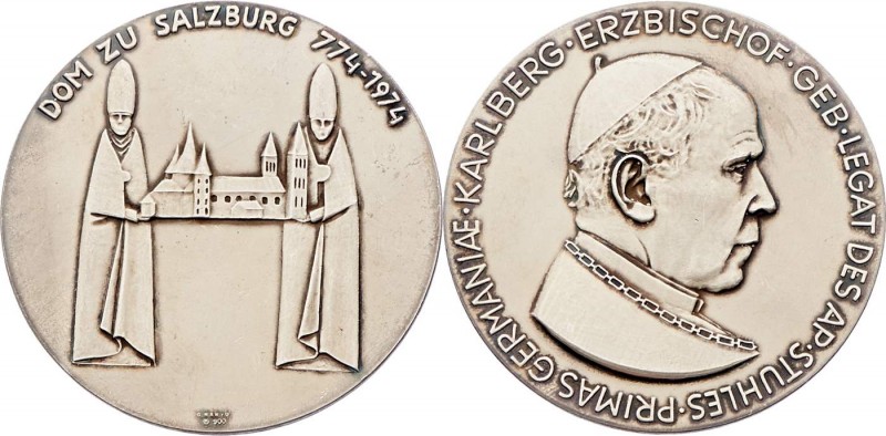 Salzburg - Erzbistum Erzbischof Karl Berg
 Medaille 1974 Dom zu Salzburg 1200 J...