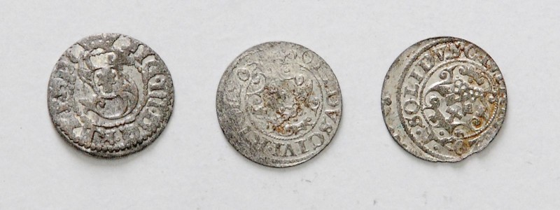 Polen Riga
 Lot 3 Stück Solidus / Szelag (Shilling) vz