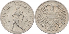 2. Republik 1945 - heute
 Lot 12 Stück 1 Schilling. 1946-57 ss/vz