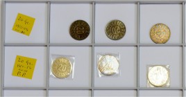 2. Republik 1945 - heute
 Lot 9 Stück, 1/2 Schilling 1925/26 Ag. , 50 Groschen 1934 (Nachtschilling), 1935/36 (Ni) und 50 Groschen 1946 - 1955 (Al). ...