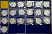 2. Republik 1945 - heute
 Lot 18 Stück, 100 Schilling Serie 1991 - 2001 ohne Schachteln PP