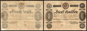 Priv. Österreichische Nationalbank
 5 Gulden 1825, Richter 62, K&K 64a, Abriss am rechten unteren Eck II/III
