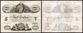 Priv. Österreichische Nationalbank
 5 Gulden 1.1.1841, Serie HM, kleine Einrisse, Richter-71, K&K-73a III/IV