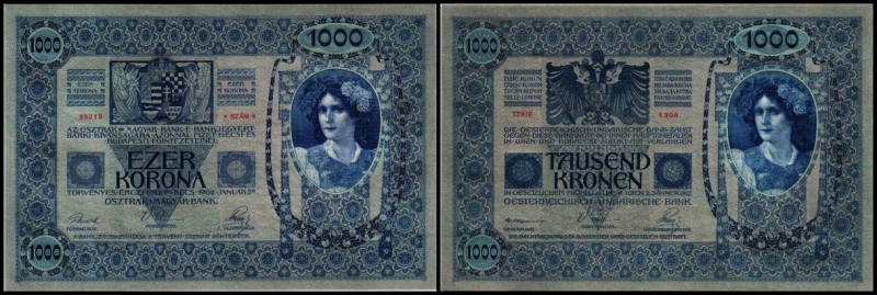 Österreichisch-ungarische Bank (Kronen)
 1000 Kronen 2.1.1902, Richter-152a, K&...