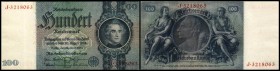 Österreich im III. Reich (1938/1945)
 Lot 2 Stück, 100 RM 1935, Ser. E/J, G/R, Richter-246a, K&K-197a, Gr-183a Friedensdruck (ausgegeben ab 1931) I