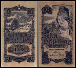 Österreichische Nationalbank (ab 1945)
 Lot 2 Stück, 10 Schilling 29.5.1945, Papier dick(I) und dünn(III) KN 6-stellig, Richter-266b, K&K-221b I/III...
