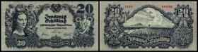 Österreichische Nationalbank (ab 1945)
 Lot 3 Stück, 20 Schilling 29.5.1945, Papier dick(III) und dünn(I-) Ser.ZT schmal(II-) Richter-267a1/2, K&K-22...