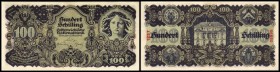 Österreichische Nationalbank (ab 1945)
 100 Schilling 29.5.1945, P. dünn, Richter-268, K&K-223a I/I-