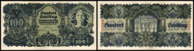Österreichische Nationalbank (ab 1945)
 100 Schilling 29.5.1945, P. dick, Fälschung (Serie u.KN sowie Eule Ohren spitz) D. bds blau, zu Richter-268, ...