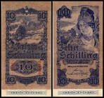 Österreichische Nationalbank (ab 1945)
 Lot 2 Stück, 10 Schilling 1945, Zweite Ausgabe, Richter-270a,b, K&K-225a,b III/III+