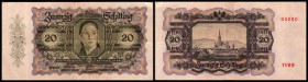Österreichische Nationalbank (ab 1945)
 Lot 2 Stück, 10,20 Schilling 2.2.1946, Richter-275/76, K&K-230/31a III