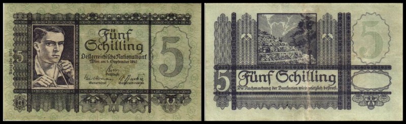 Österreichische Nationalbank (ab 1945)
 5 Schilling 1945/Ausgabe 1951, Abstand ...